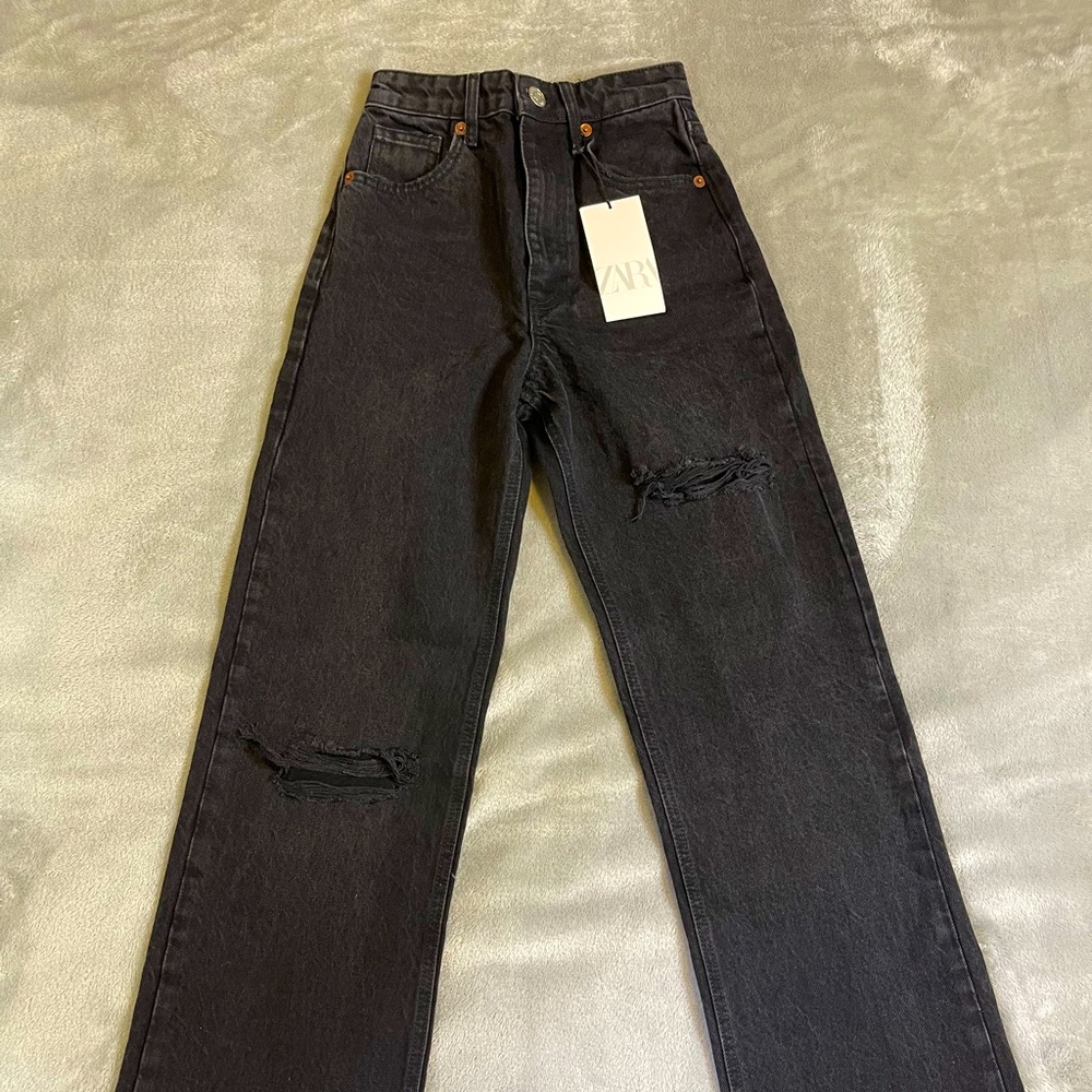 Zara HI-Rise Full Length Jeans